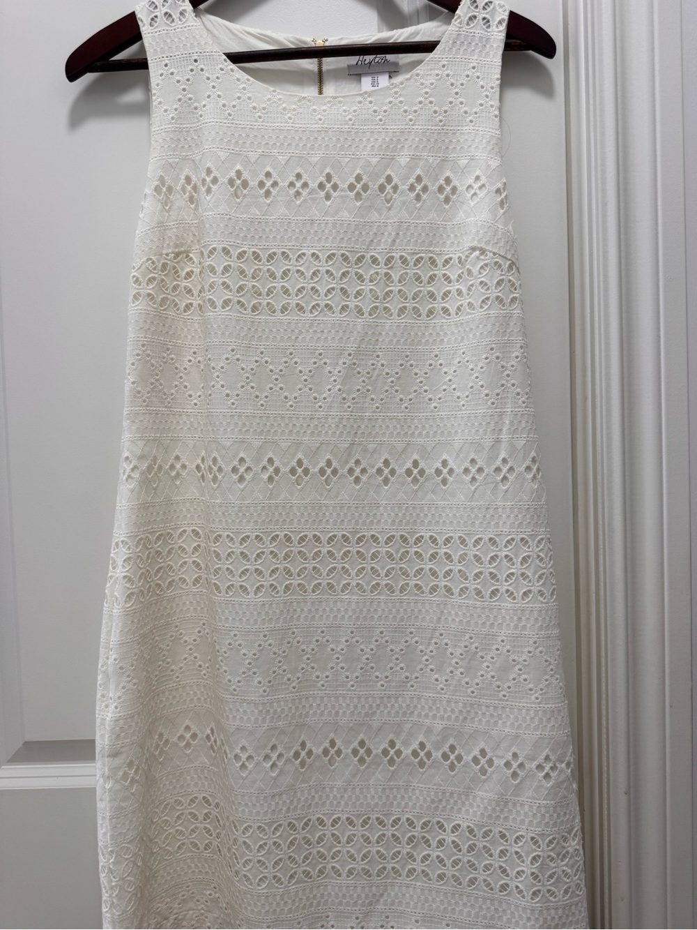 Halogen White Eyelet A-Line Dress